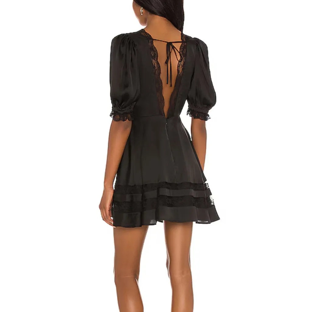 majorelle Black Dress with Puff Sleeves - Image 6