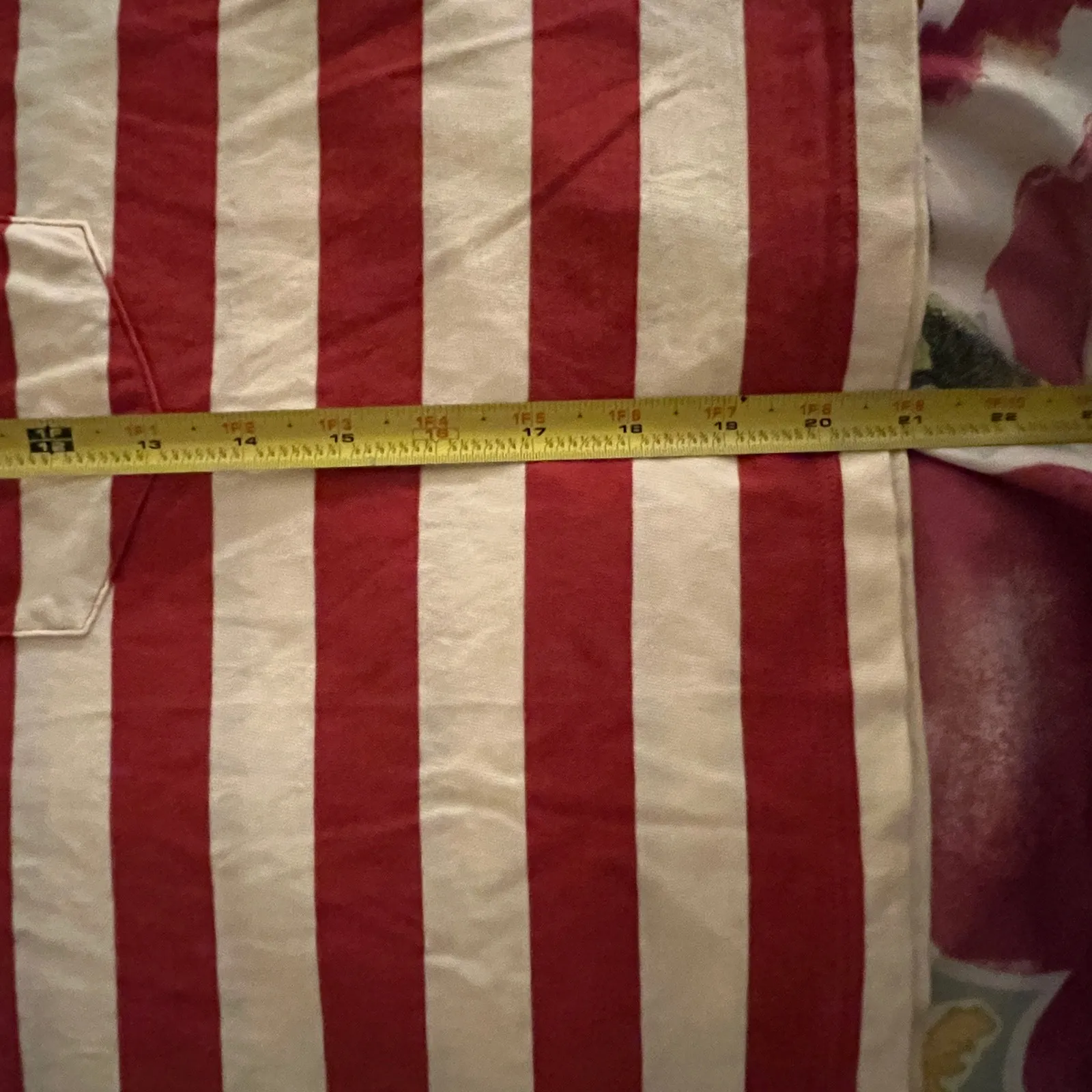 Madewell Women’s Easy Crop Tee Murph Stripe Crimson Cropped Boxy T-Shirt Small - Image 8