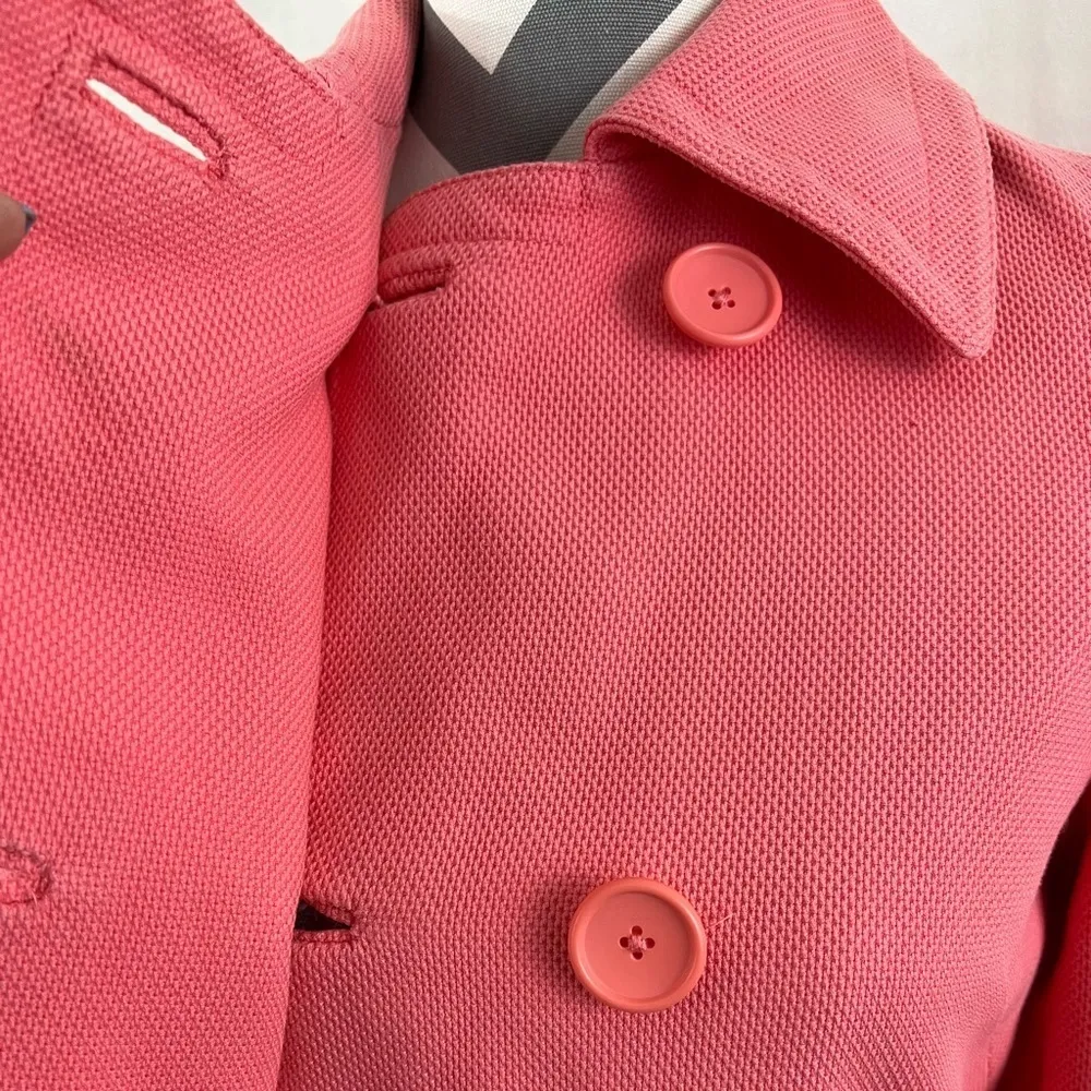 Banana Republic Salmon Pink Pea Coat - Size XS - Image 9