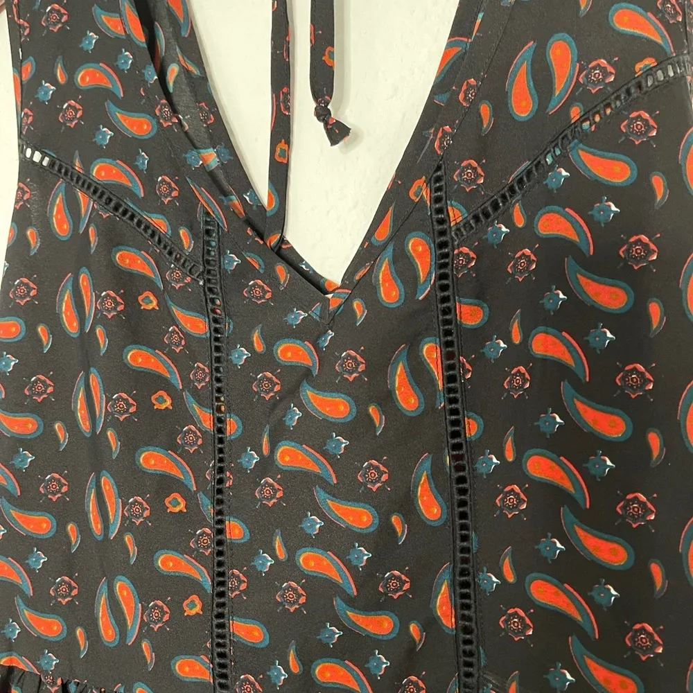 Band of Gypsies paisley v neck boho dress - Image 5