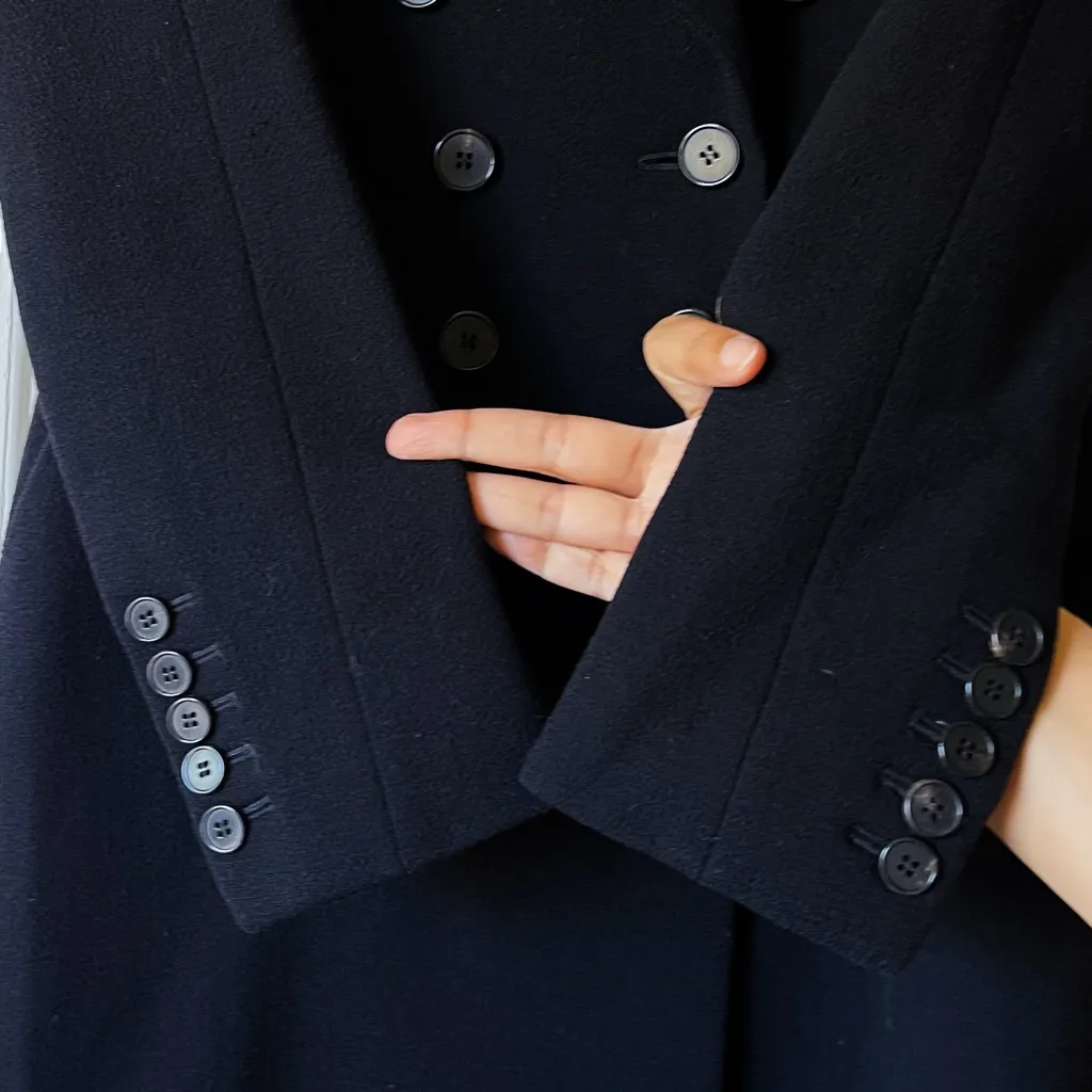 Alexander McQueen Military Wool Coat Pre-Fall 2011 Double Breasted Black 40 EUC - Image 2