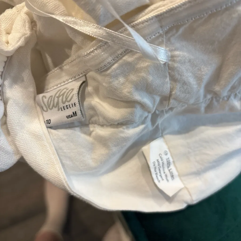 Selfie Leslie Thea ruffle linen bandeau, size M - Image 3