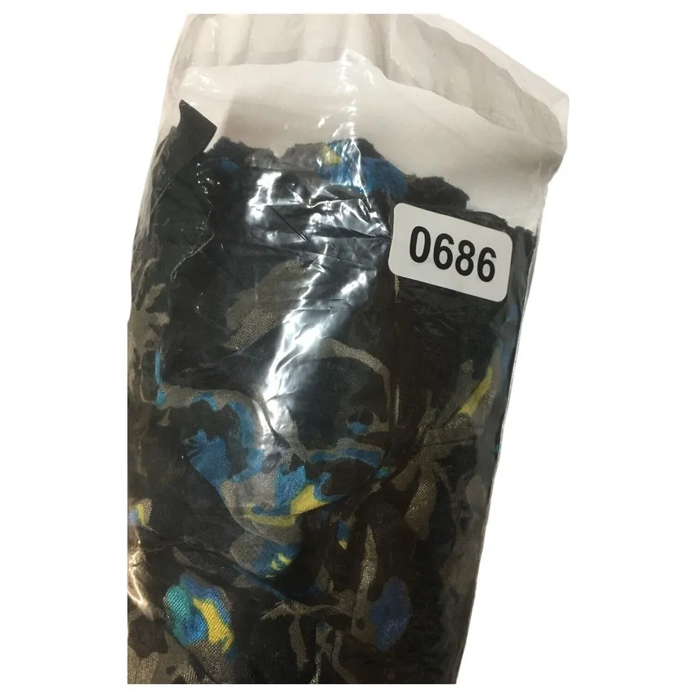 Lane Bryant Top Womens 26 Floral Sheer Short Ruffle Sleeve Boho Textured Black - Image 13