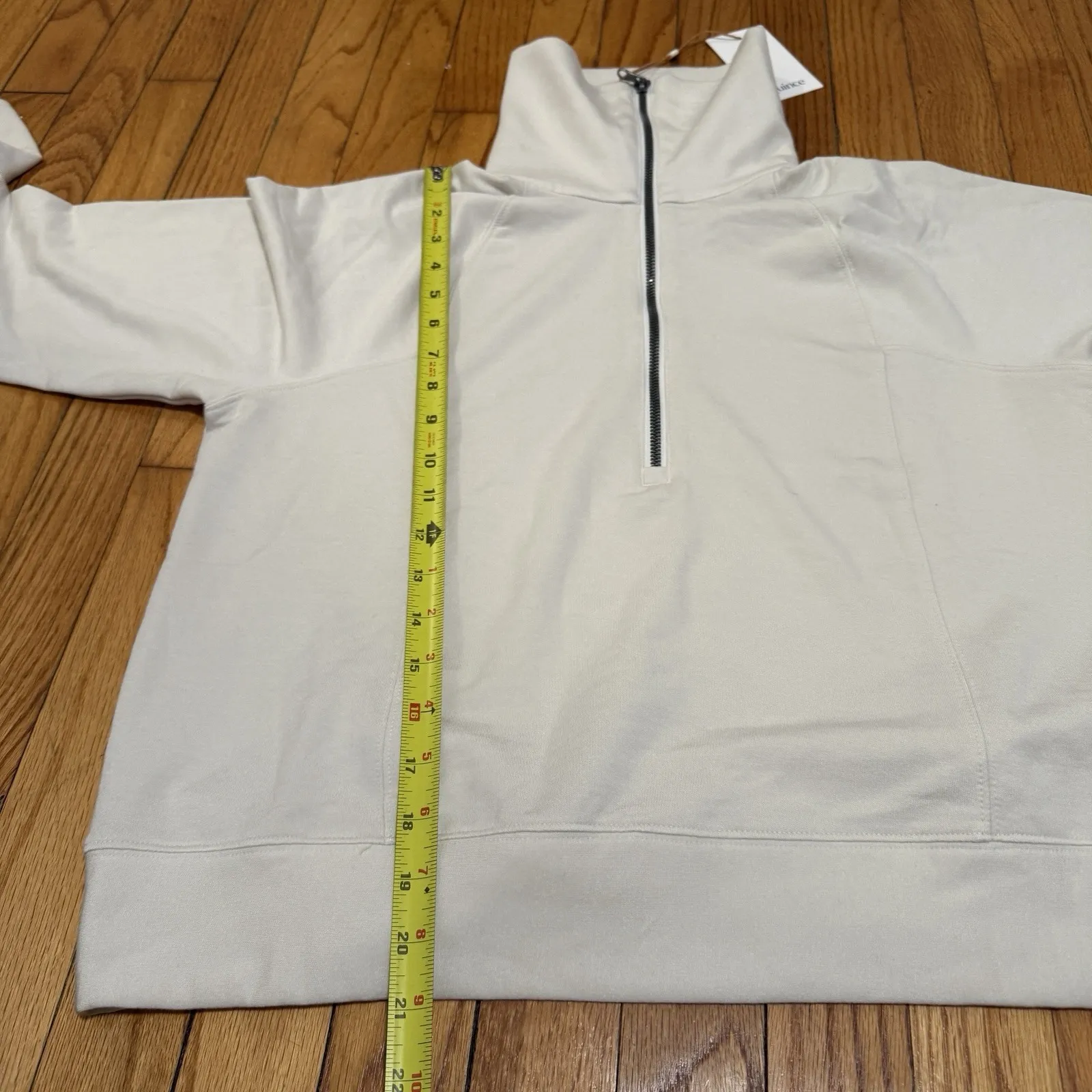 Quince NWT SuperSoft Fleece Half Zip in Off-White Size Medium - Image 6