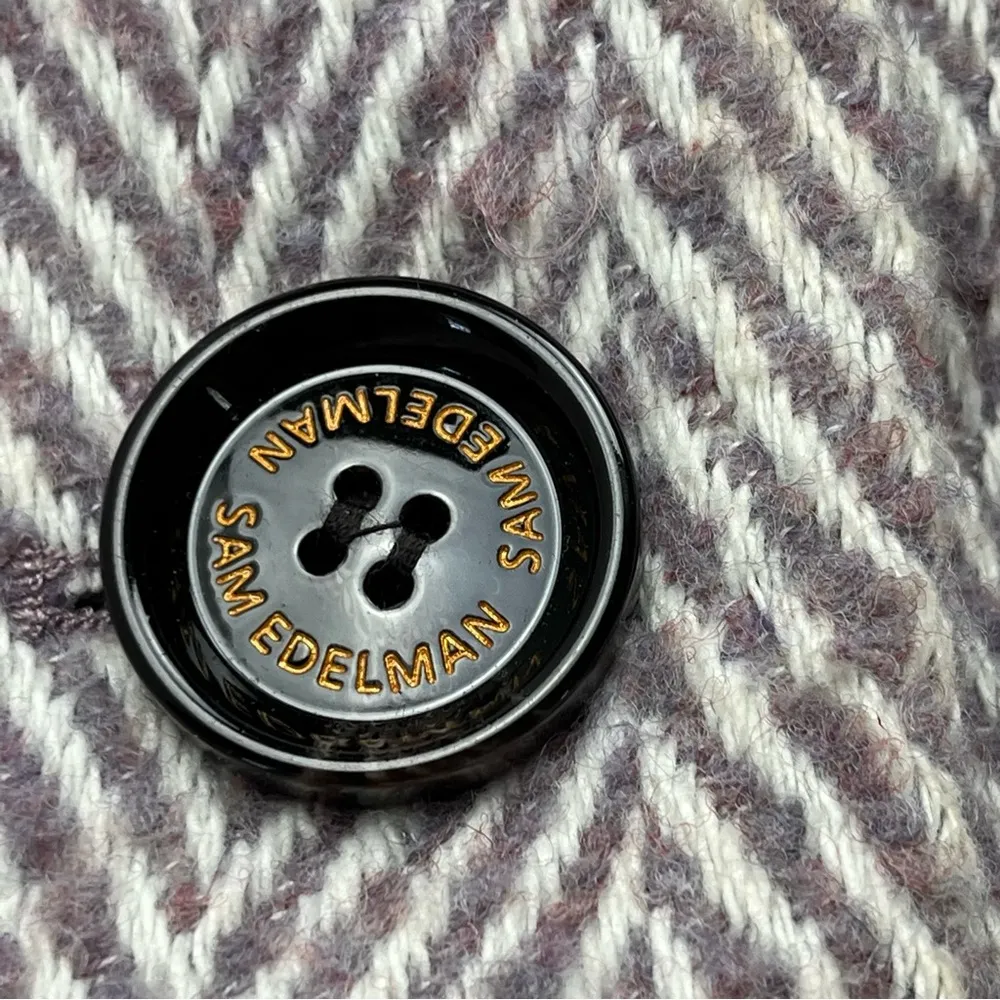 Sam Edelman Womens SZ Small Lilac Single Breasted Longline Coat Jacket Tweed NEW - Image 11