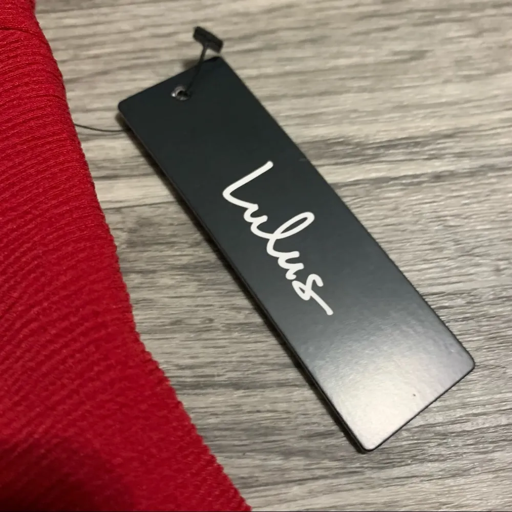 Lulus Red Ruffle Tank Dress; small women’s - Image 8