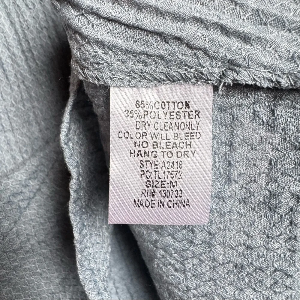 Blue Cream Babydoll Halter Top Lace Inlay Ruffle Hem Gauzy Crepe Fairy Boho Soft - Image 8