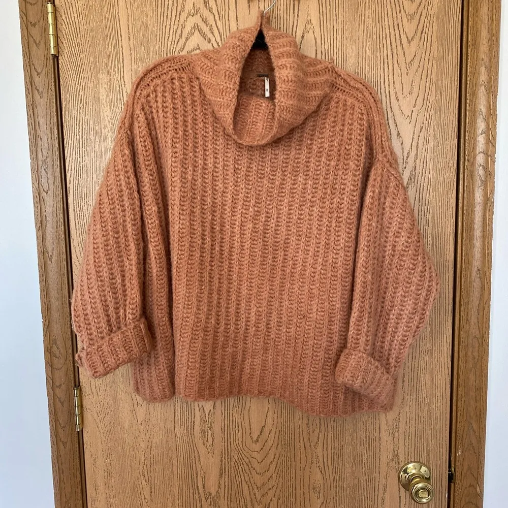 Free People Fluffy Fox Oversized chunky high neck sweater - Image 3