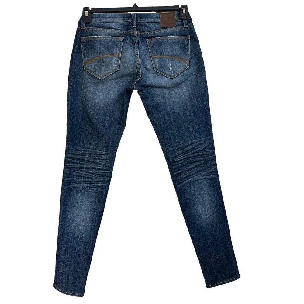 Driftwood SZ 26 Jeans Low-Rise Floral Embroidered Distressed Whiskered Sundance - Image 5