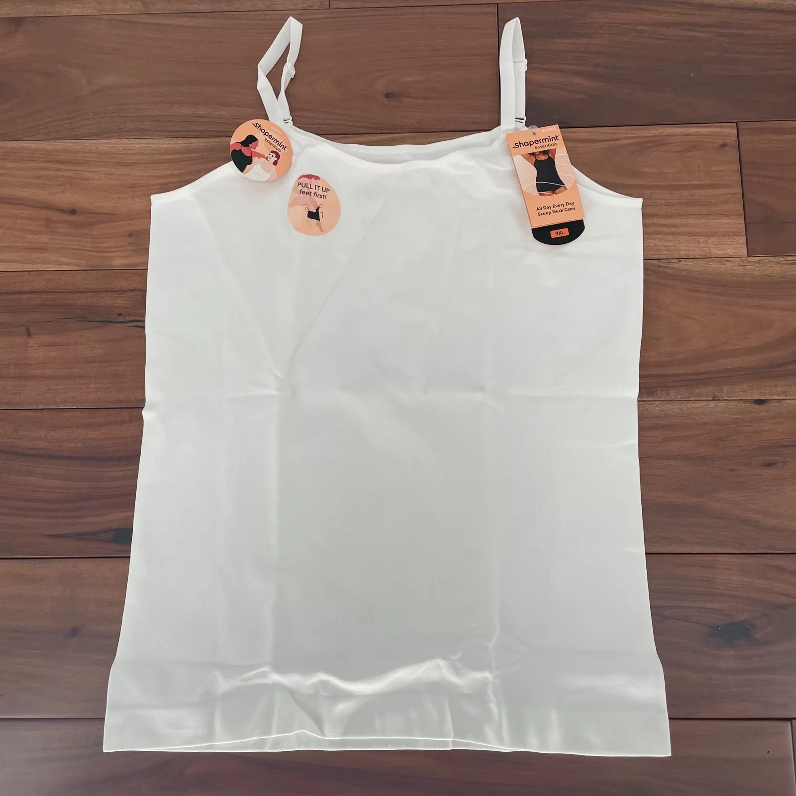 Shapermint Essentials All Day Every Day Scoop Neck Cami 3XL White Size 3X - Image 2