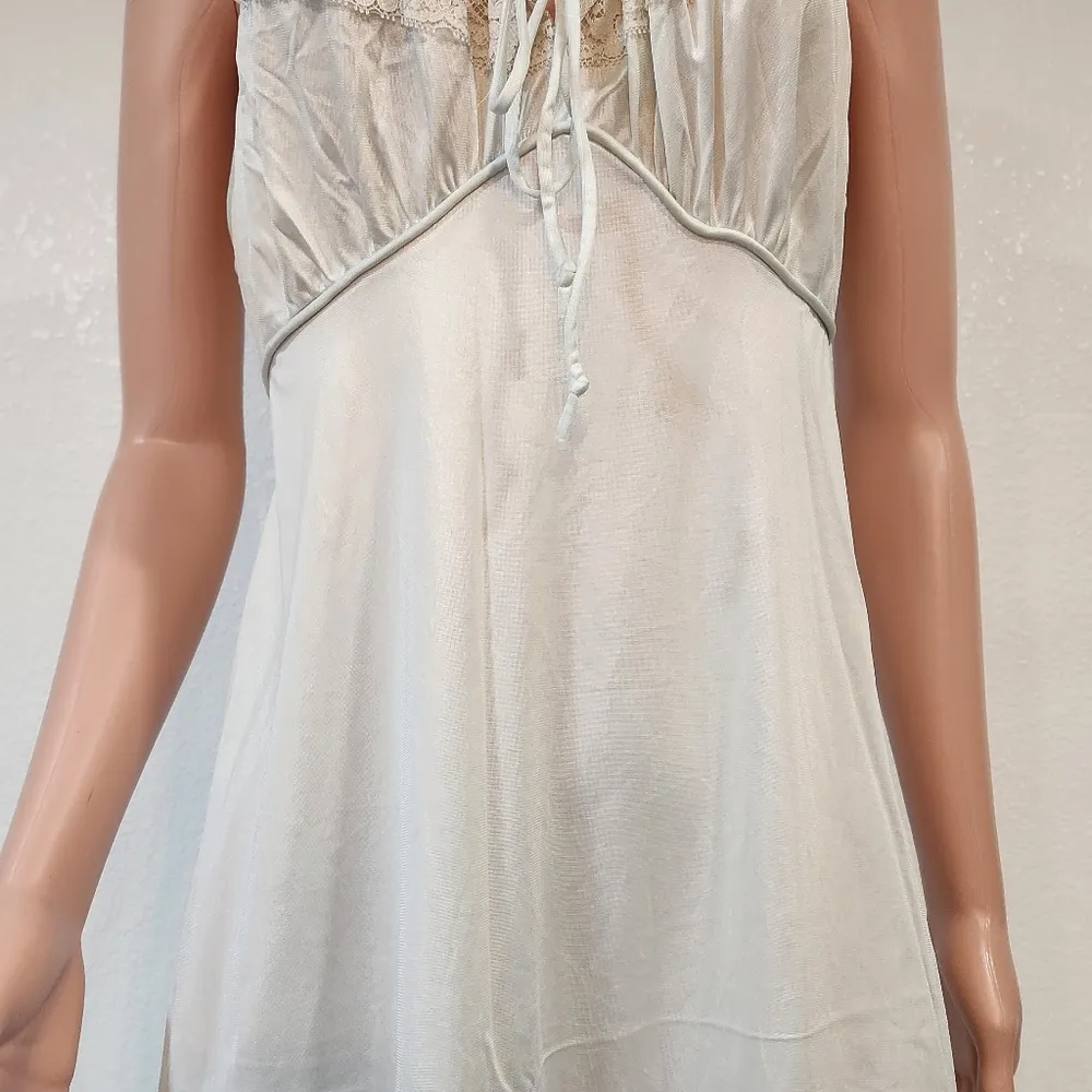 Vintage JcPenney Maxi Lightweight Cream Nightgown Sz M Size M - Image 3