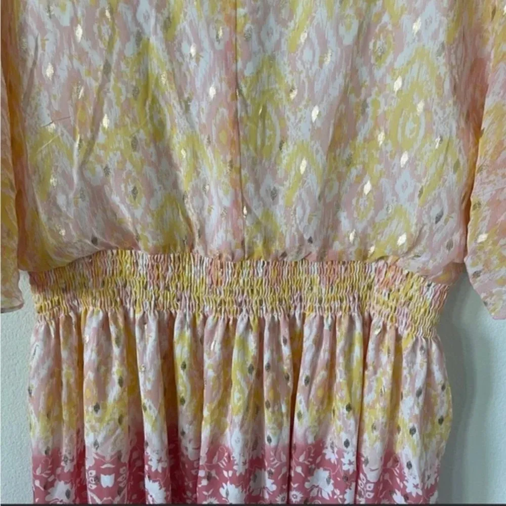 NWT House of Harlow 1960 Floral Metallic Maxi Dress - Image 6