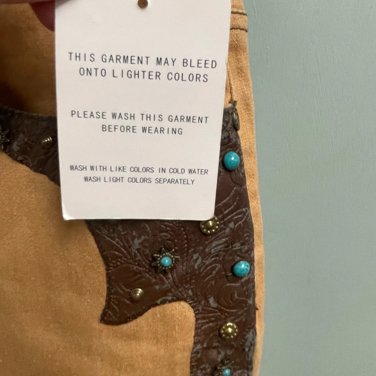 Diane Gilman DG2 Western Style Stretch Jeans Pants Studded Turquoise Cowgirl - Image 4