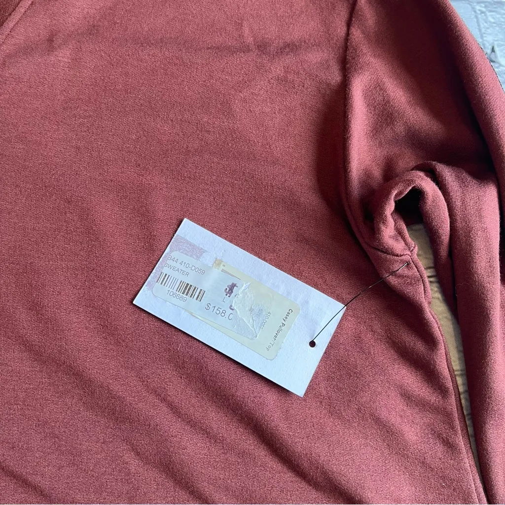 Bailey 44 Womens V-neck Sweatshirt Large Made In USA NEW NWT Boho Beaded Arms - Image 6