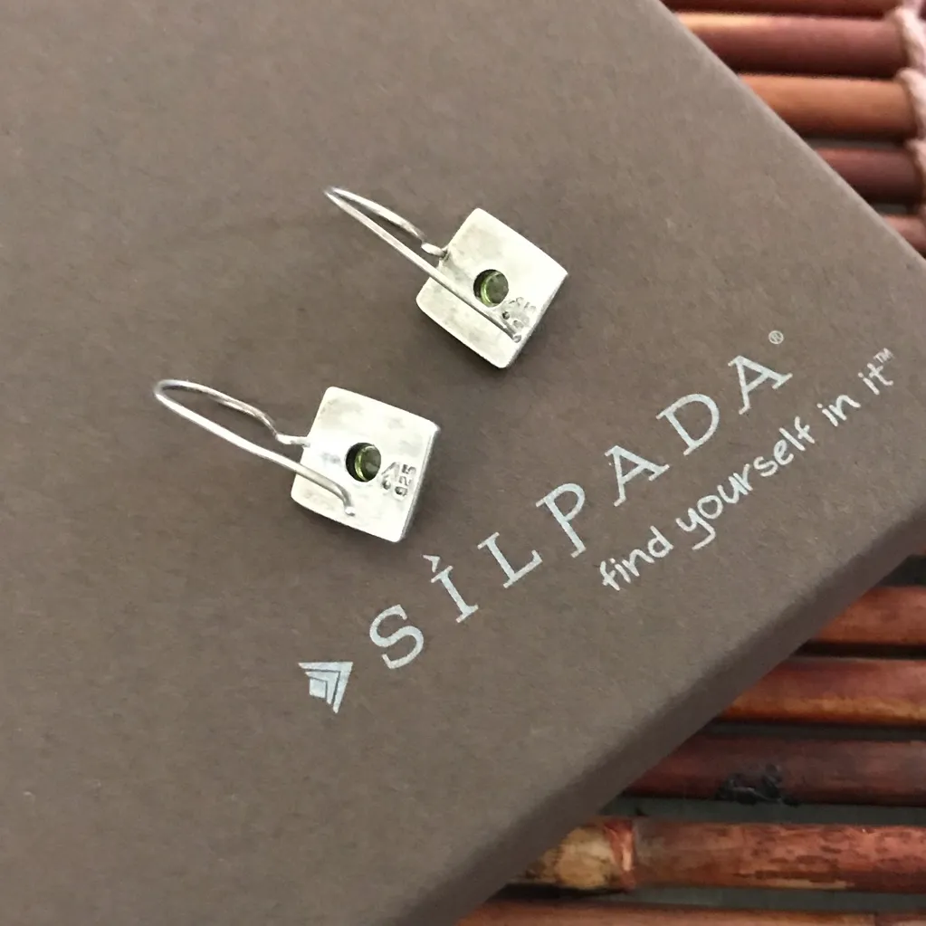Silpada Sterling Silver Peridot French-wire Earrings - Image 3