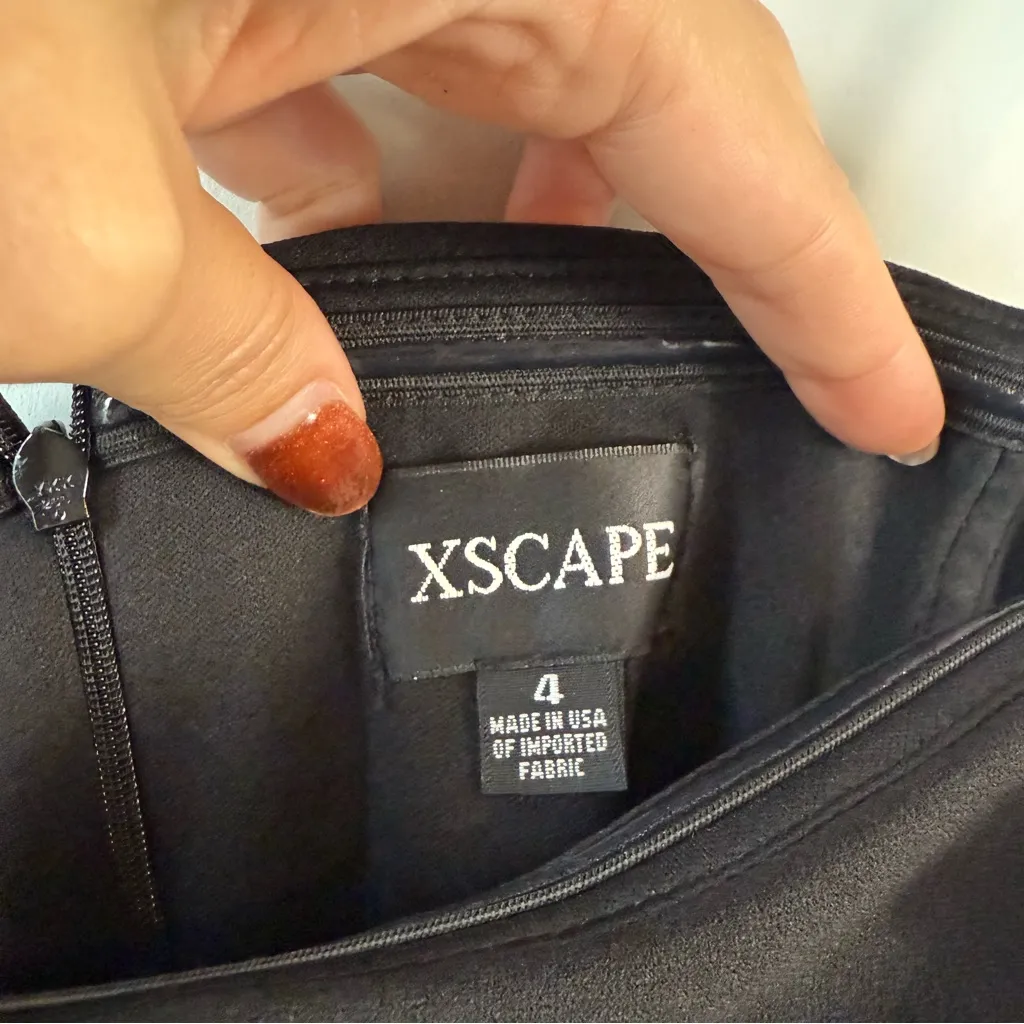 Xscape Ruffle Sleeve Off The Shoulder Dress Black 4 - Image 5