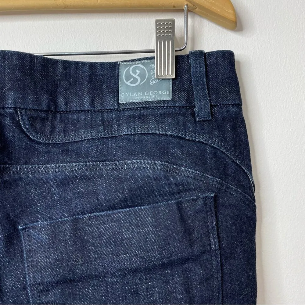 Dylan George Dark Wash Low Mid rise slim straight leg denim jeans womens 29 Blue - Image 7