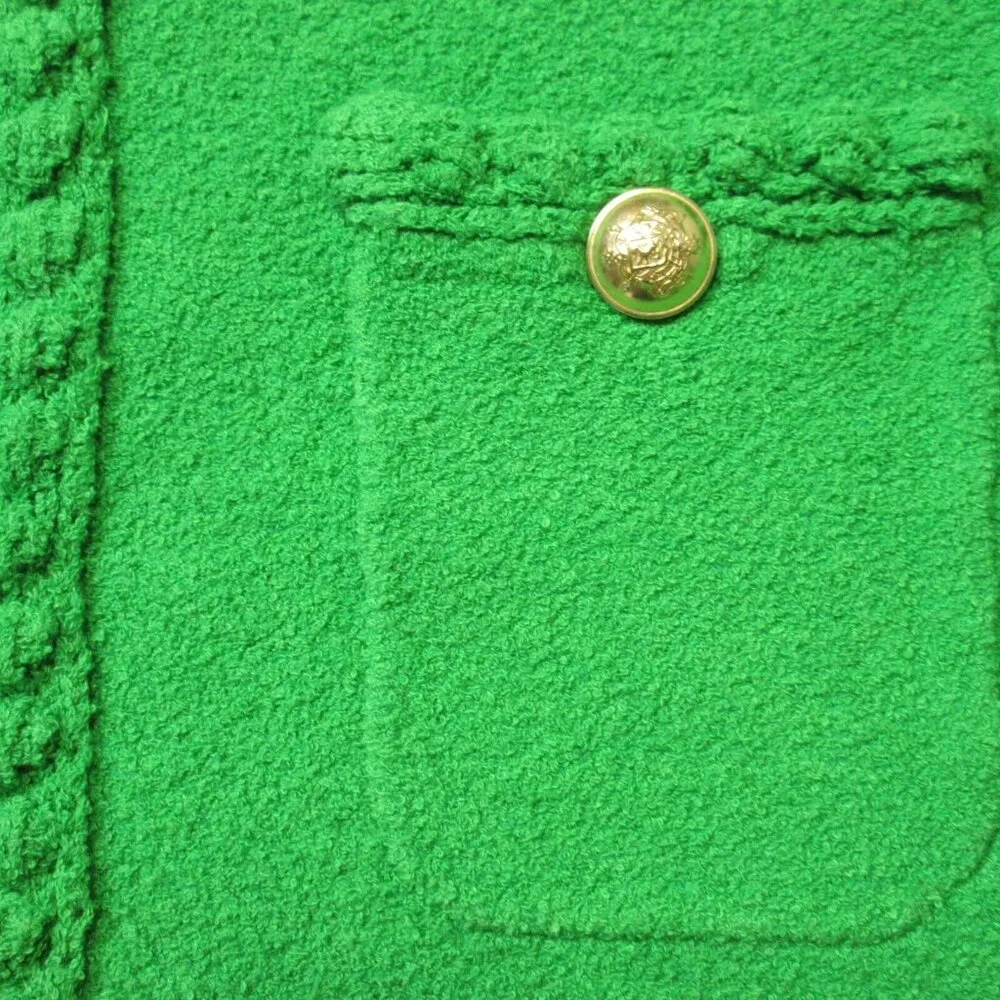 NWT J.Crew Odette Sweater Lady Jacket in Kelly Cotton-blend Boucle Cardigan M - Image 3