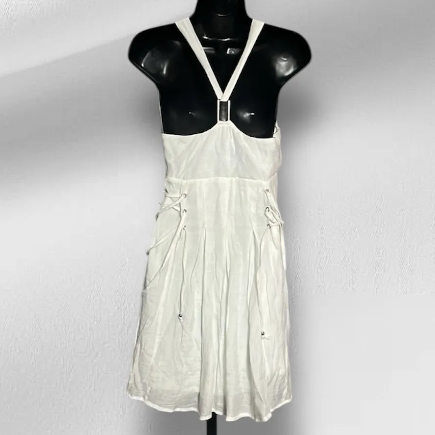 NEW Forever 21 Small Off White Woven Dress with Metal Accents NWT - Image 2