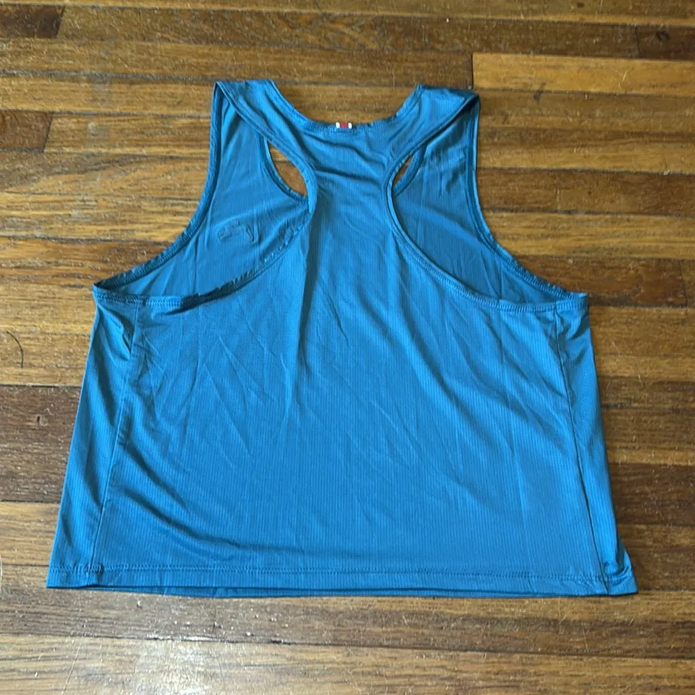 Tracksmith Women’s Twilight Crop Tank, XL Blue - Image 3