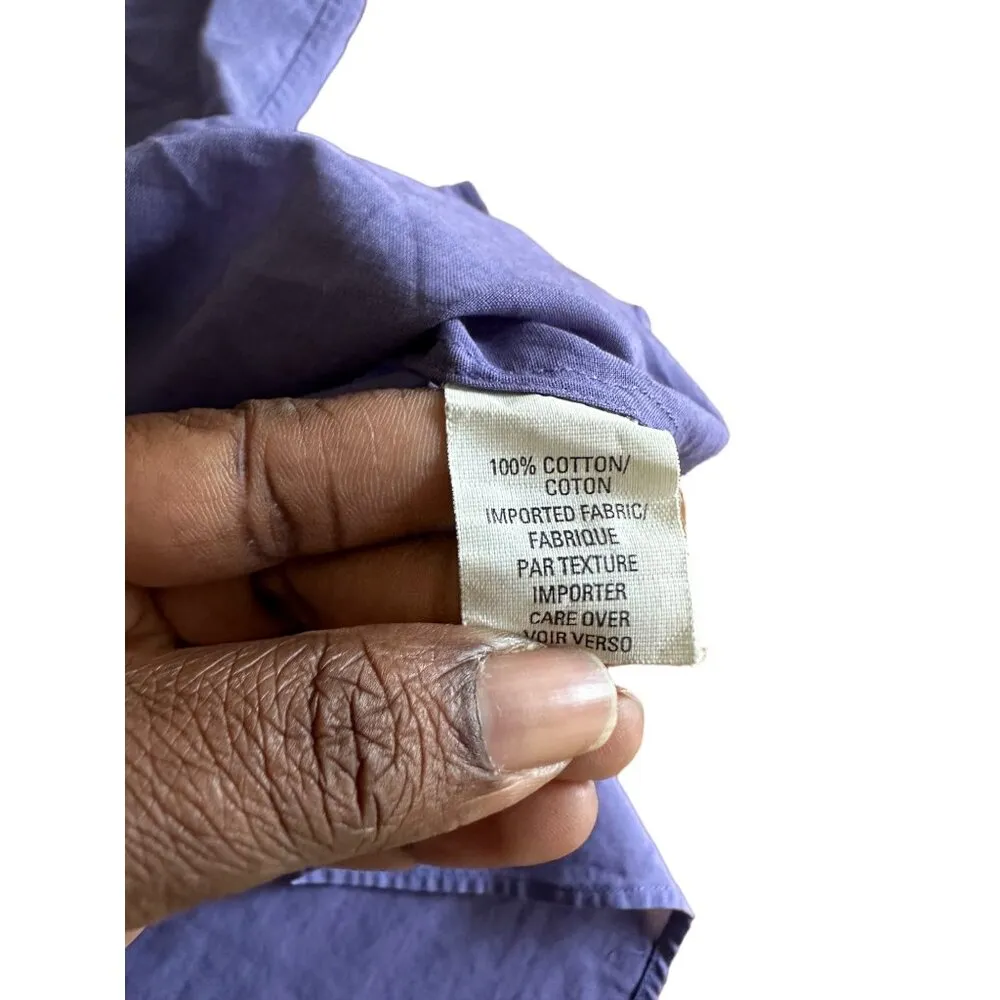 Anne Klein Button-Down Long Sleeve Blouse Purple Women's Medium LIghtweight - Image 10