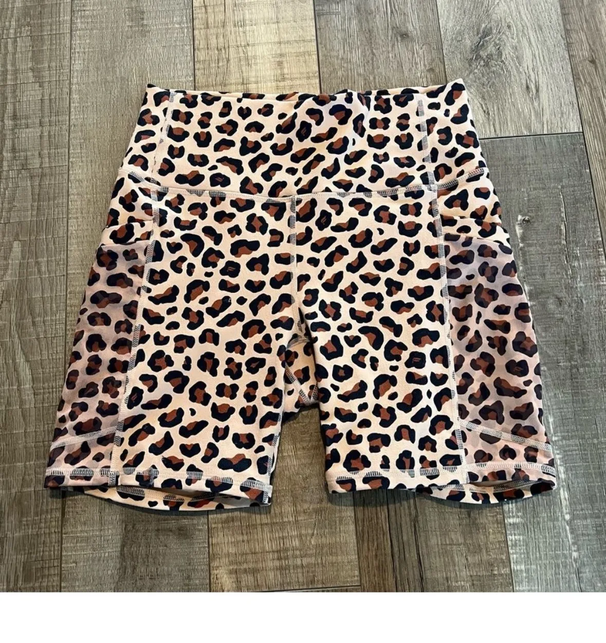 Cheetah Print Biker Shorts - Image 3