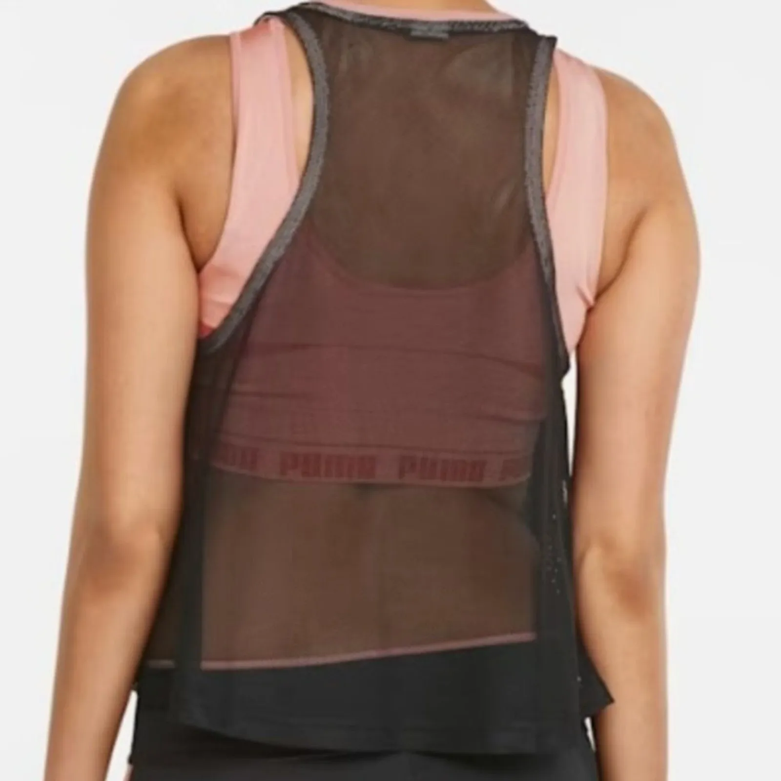 PUMA Women Plus 1X Black Pink Tank Top Shirt Athletic Athleisure‎ Workout NWT - Image 8