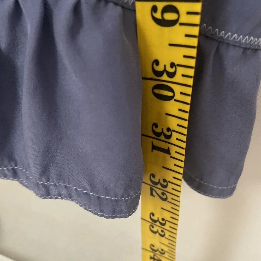 Kimchi Blue Womens Dress Blue Sleeveless Tank Ruffle Baby Doll Silk Sz XS - Image 8