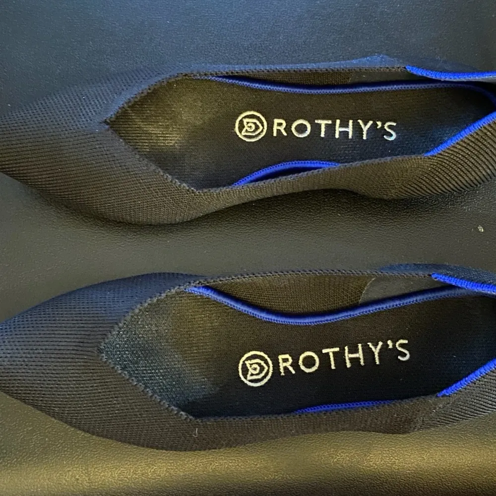 Rothy's The Point Black Solid Ballet Flats Shoes Size 6.5 - Image 4