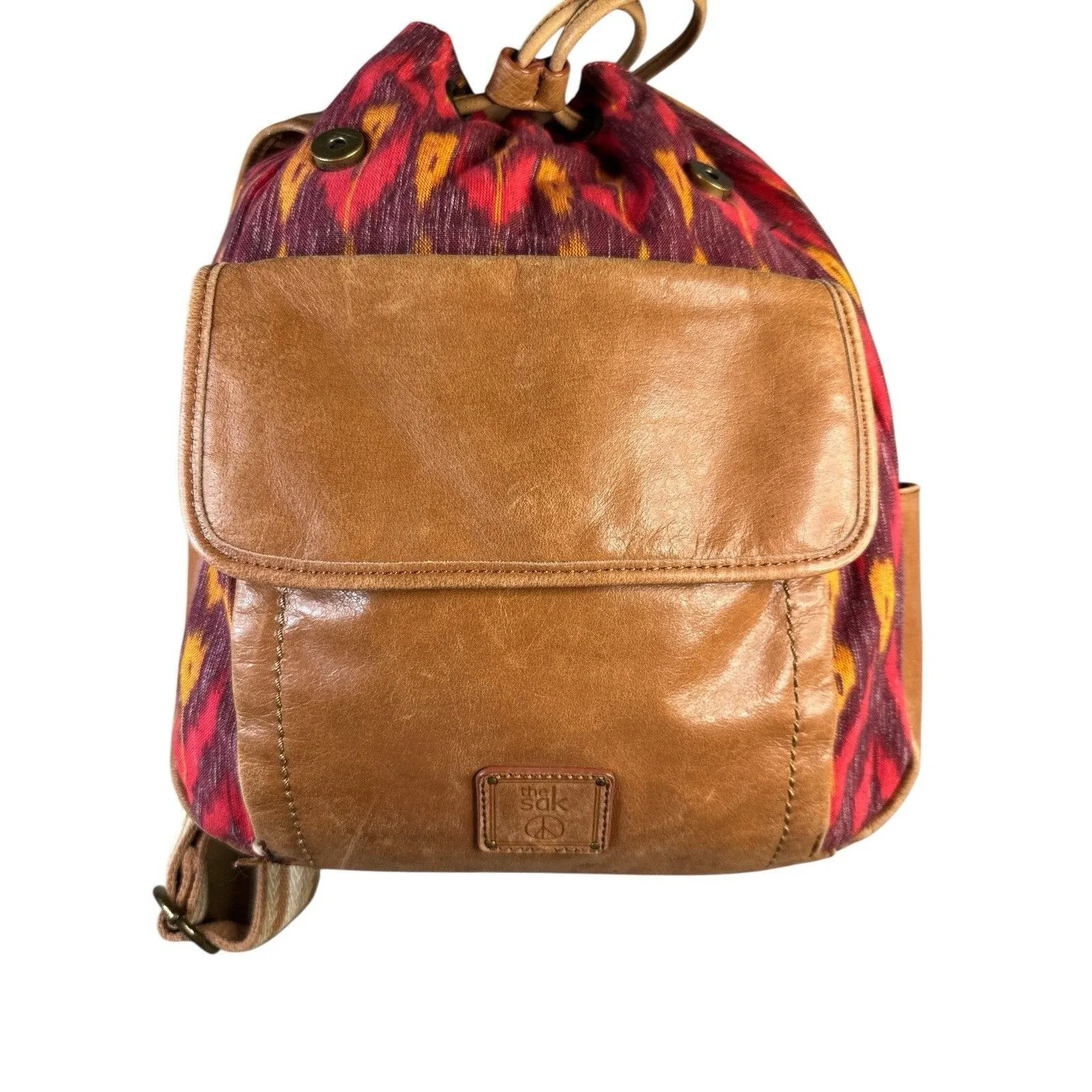 The Sak Backpack Womens Large Boho Woven Southwest Faux Leather Bag Western - Image 8