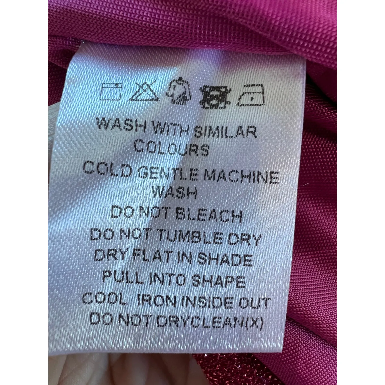 MESHki Thin Strap Shimmer Mini Dress Pink Bodycon Party Clubwear Size M Sparkly - Image 6