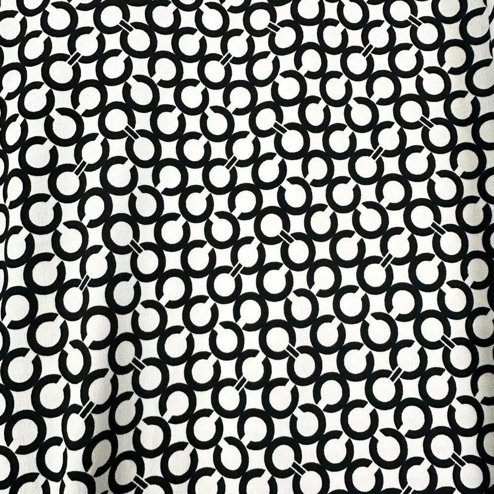 Clara Sunwoo Side Slit Ankle Pant Size Large Pull On Chain Ring Print Travel Black - Image 5