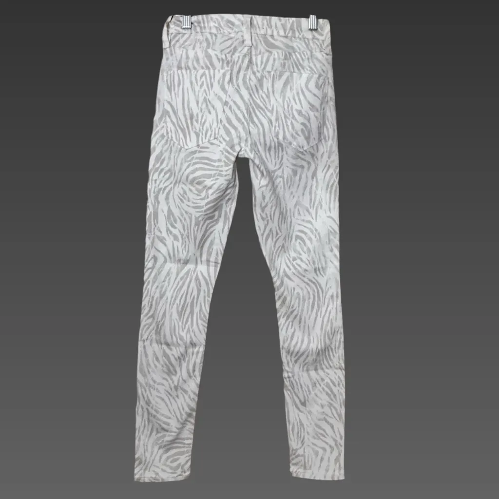 NWT Hudson Nico Mid Rise Super Skinny Ankle Jeans – Distorted Zebra‎ Print – 24 - Image 4