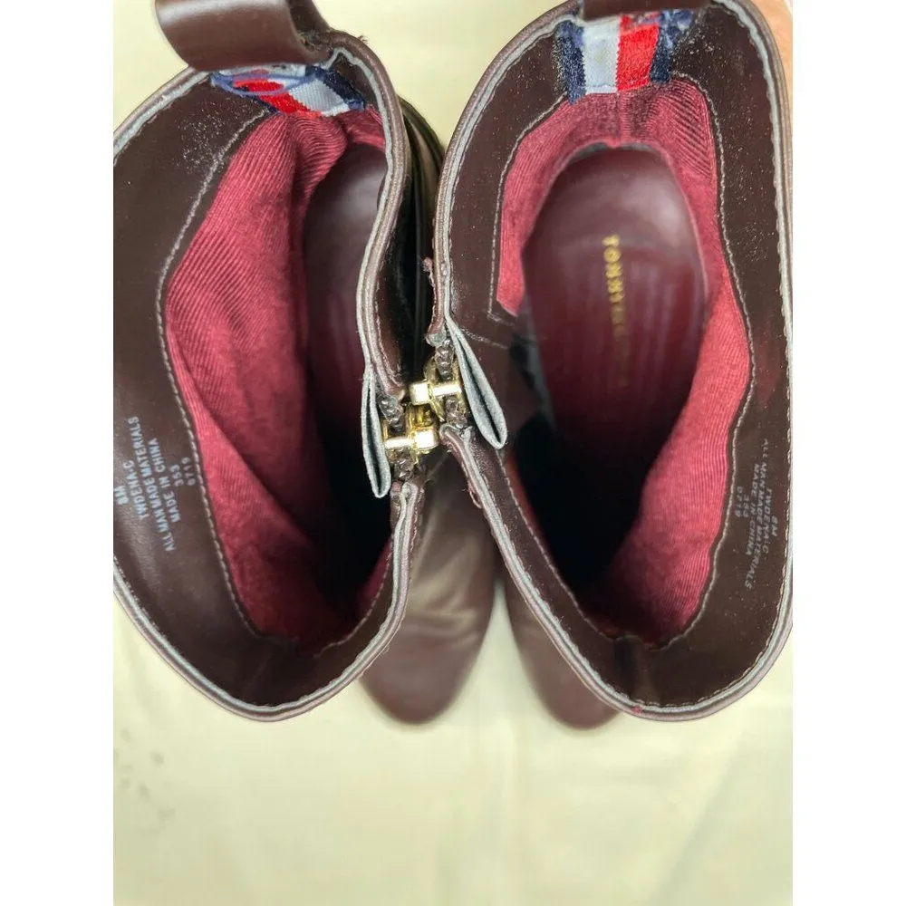 Tommy Hilfiger Women's Brown Ankle Shoes/Boots Heel 3.25" Size 8M SKU 5343 - Image 6