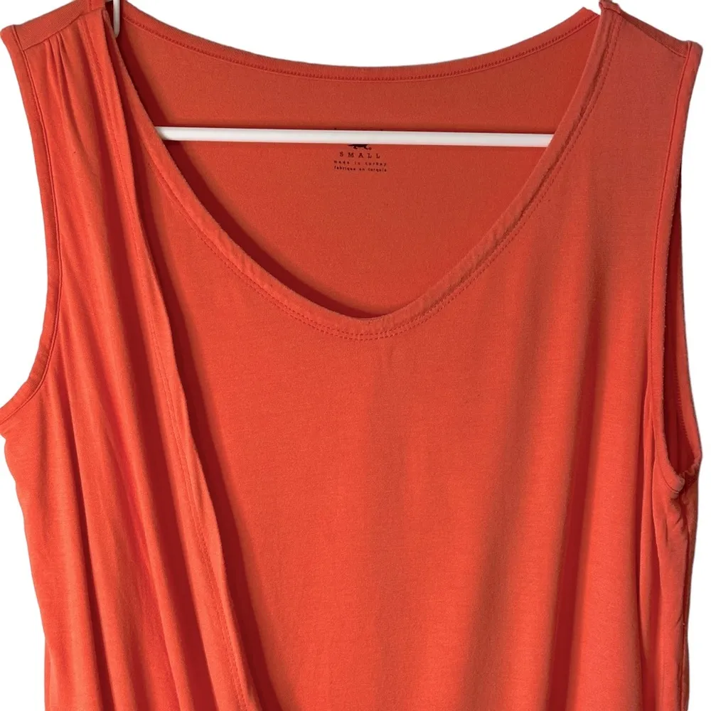 Horny Toad Myra Tank Top Layered Draped Front Orange Size Women’s Small H1112400 - Image 2