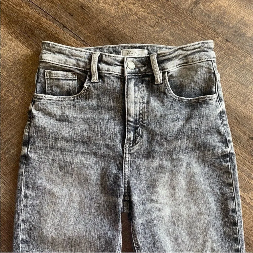 KanCan Ultra High Rise Skinny Jeans 27 Black Gray Streetwear - Image 4