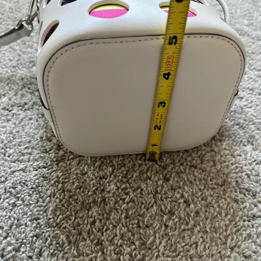 Kate Spade White Multicolor Polka Dot Crossbody/bucket Bag - Image 5