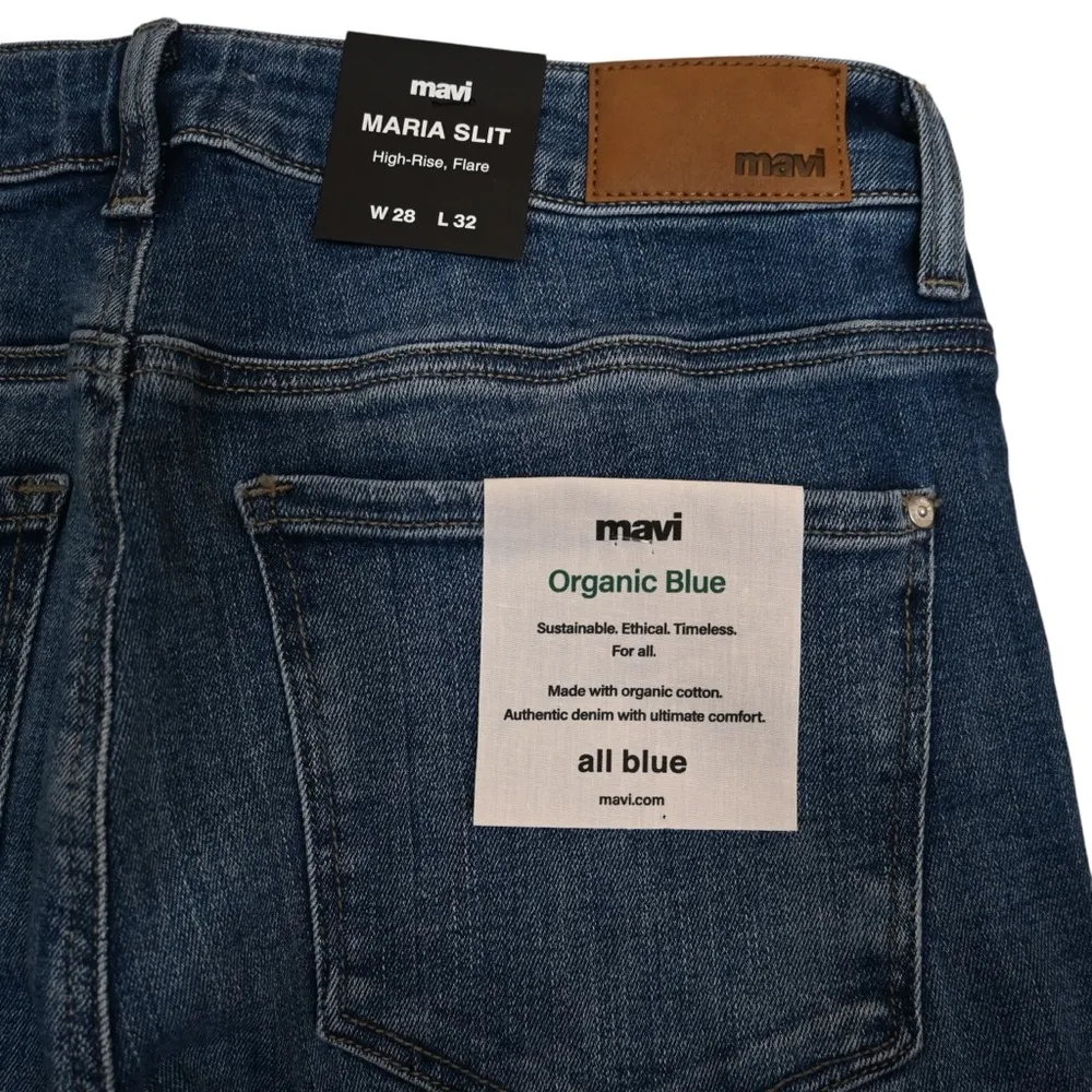 Mavi Womens 28 Maria High Waist Raw Hem Split Straight Leg Jeans NEW - Image 8