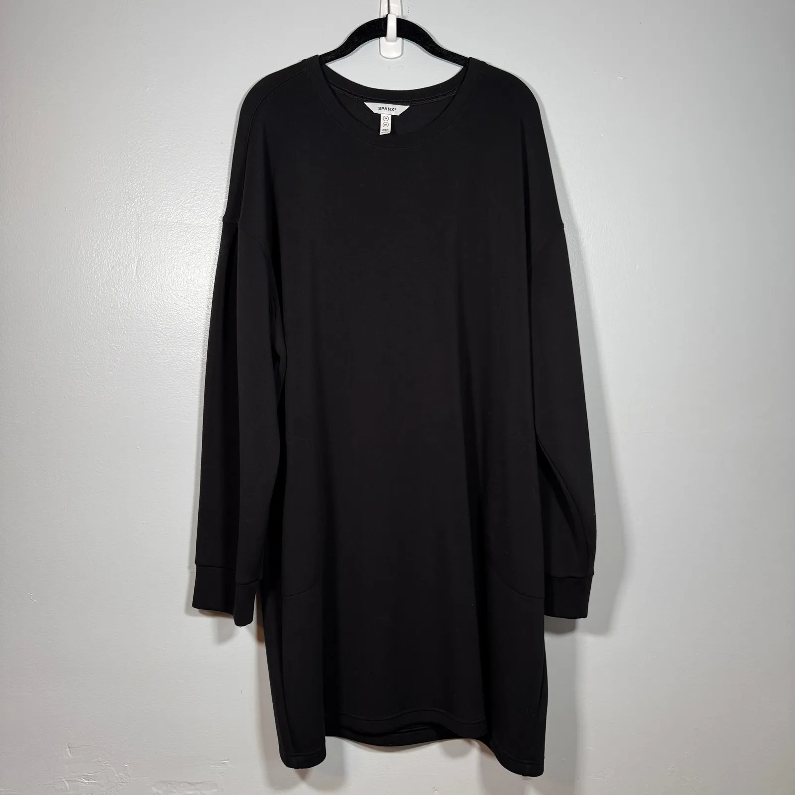 SPANX AirEssentials Crewneck Dress Black Plus 3X Pockets Travel Comfort - Image 6