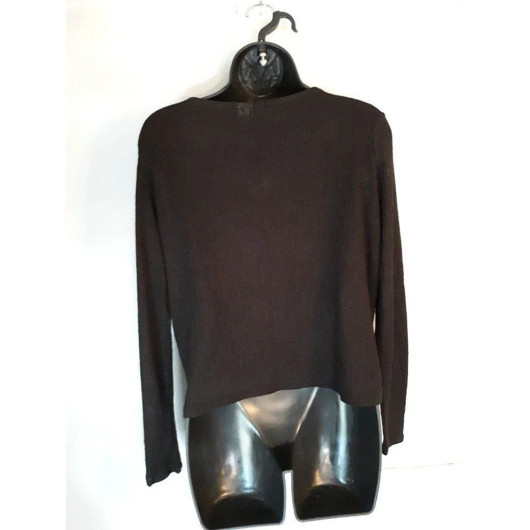 H&M Divided black ribbed lace up neck top - Image 4