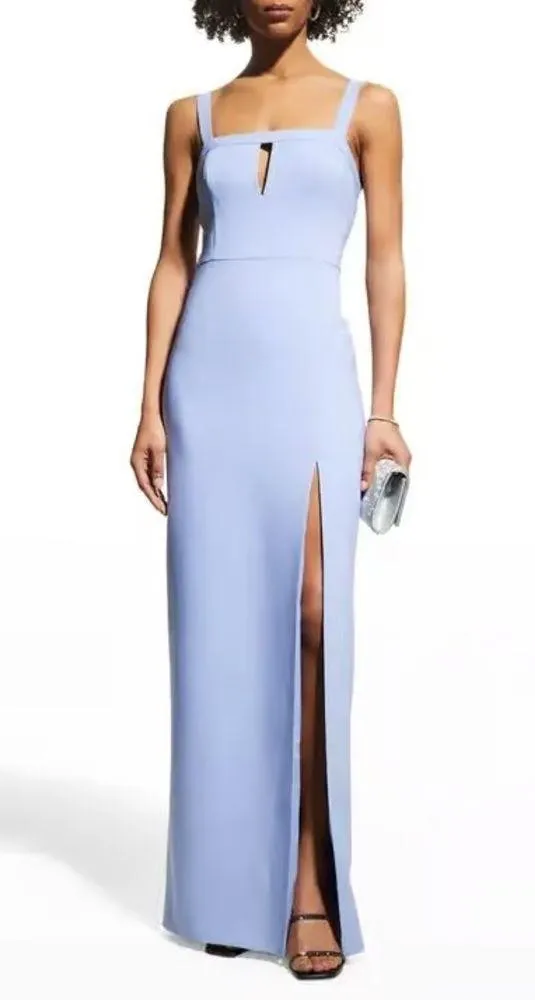 Aidan Mattox Sleeveless Cutout Column Gown in Baby Blue, Size 4 EXCELLENT! $220 - Image 13