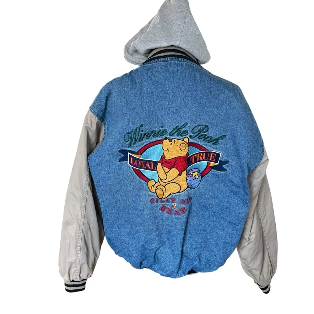 Vintage Winnie The Pooh Varsity Jacket ( Medium ? ) Disney - Image 2