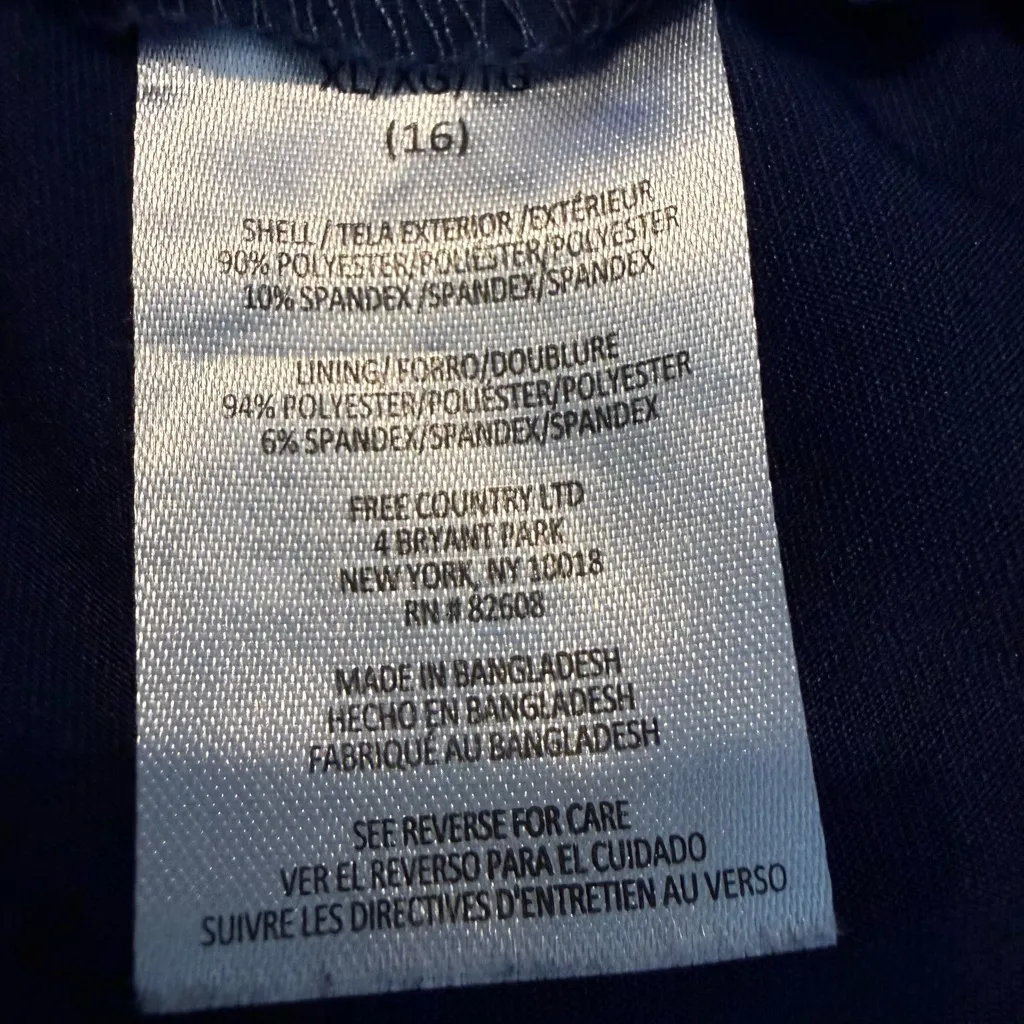 Free Country Navy Blue Skort Women’s Size 16 XL Athletic Swim Tennis - Image 5