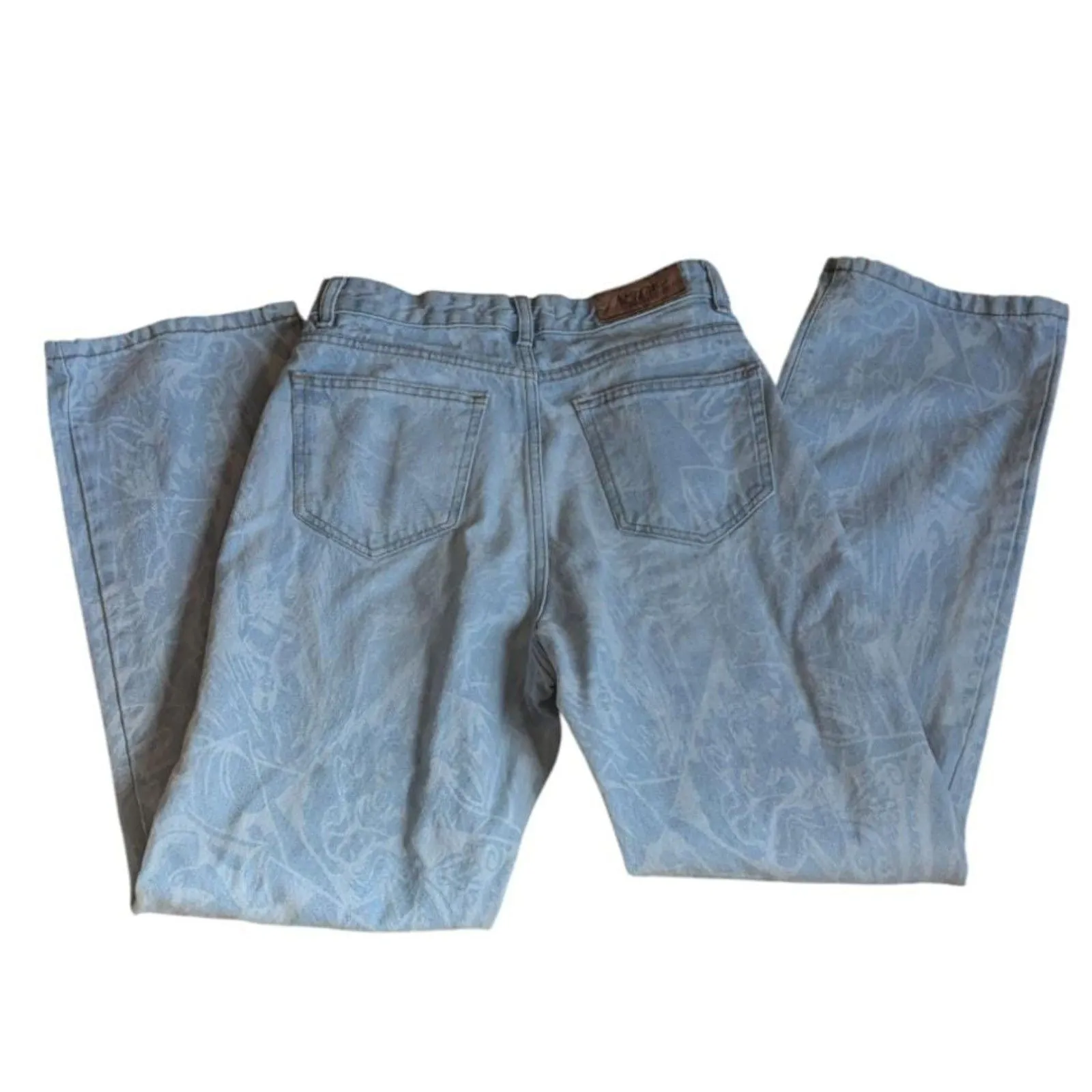 NASTY GAL Devon Boyfriend Jeans Light Wash Y2K Retro Floral Denim US 4 - Image 7