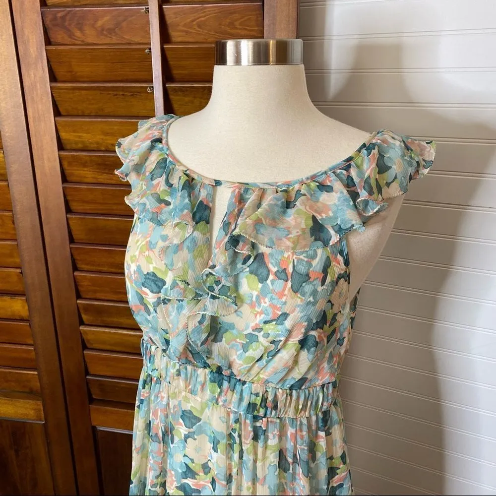 Chelsea & Violet The Getaway Floral Multicolor Ruffle Maxi Dress - Image 2