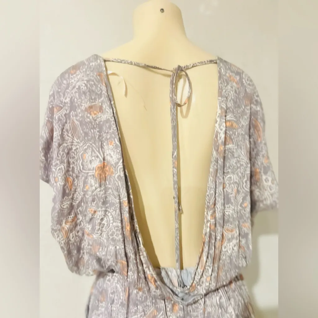 FREE PEOPLE Women’s Size Small Universal Surplice Jumpsuit Tie Back Paisley - Image 6