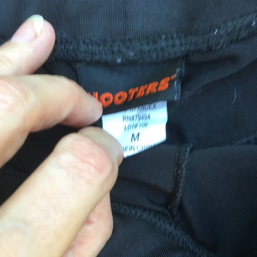 B20 Bundle of 2 Super Sexy Hooters Girl Worn Shorts Stretchy Black Size Medium - Image 5