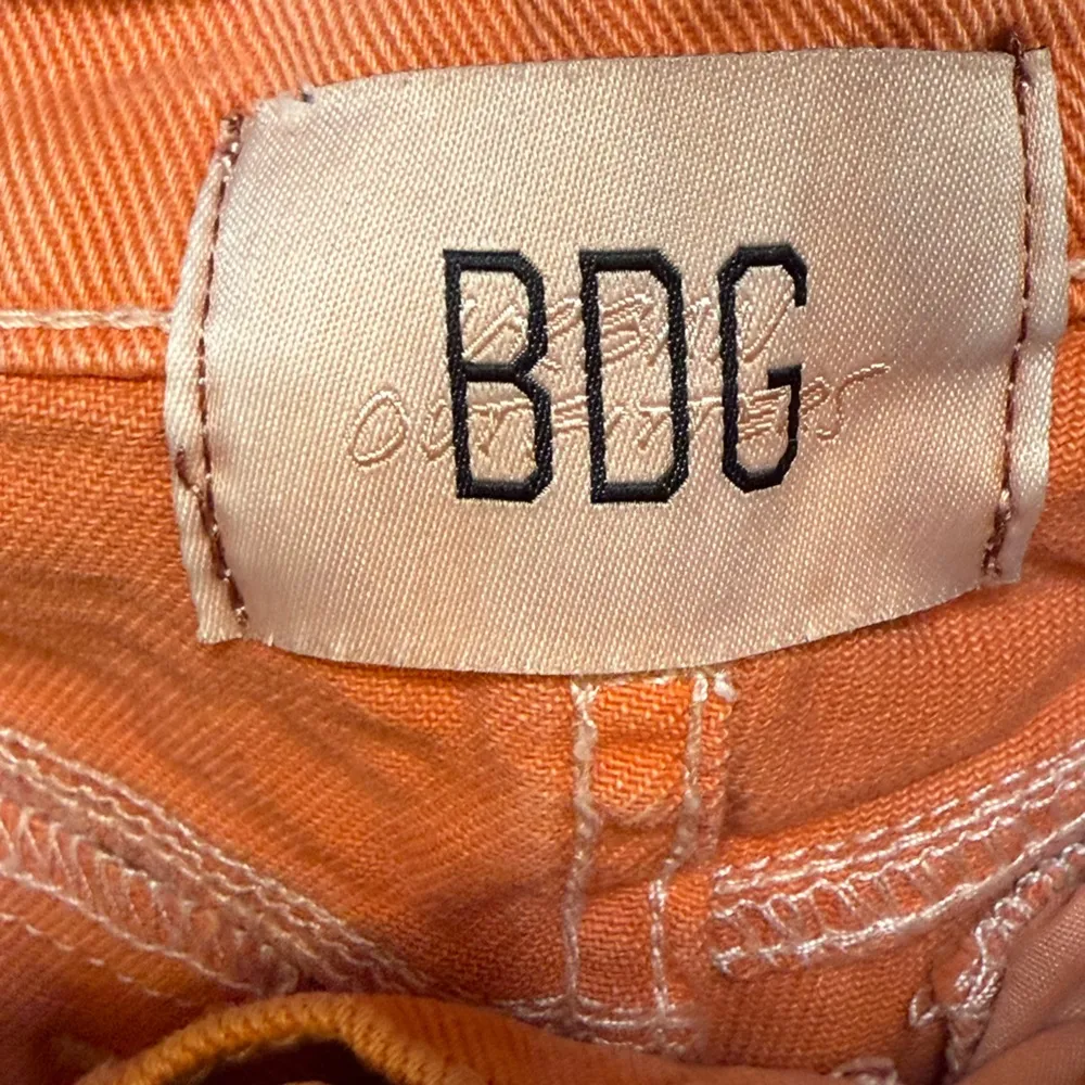 Urban Outfitters BDG Cut Off Carpenter Shorts Orange Rust Size 30 - Image 4