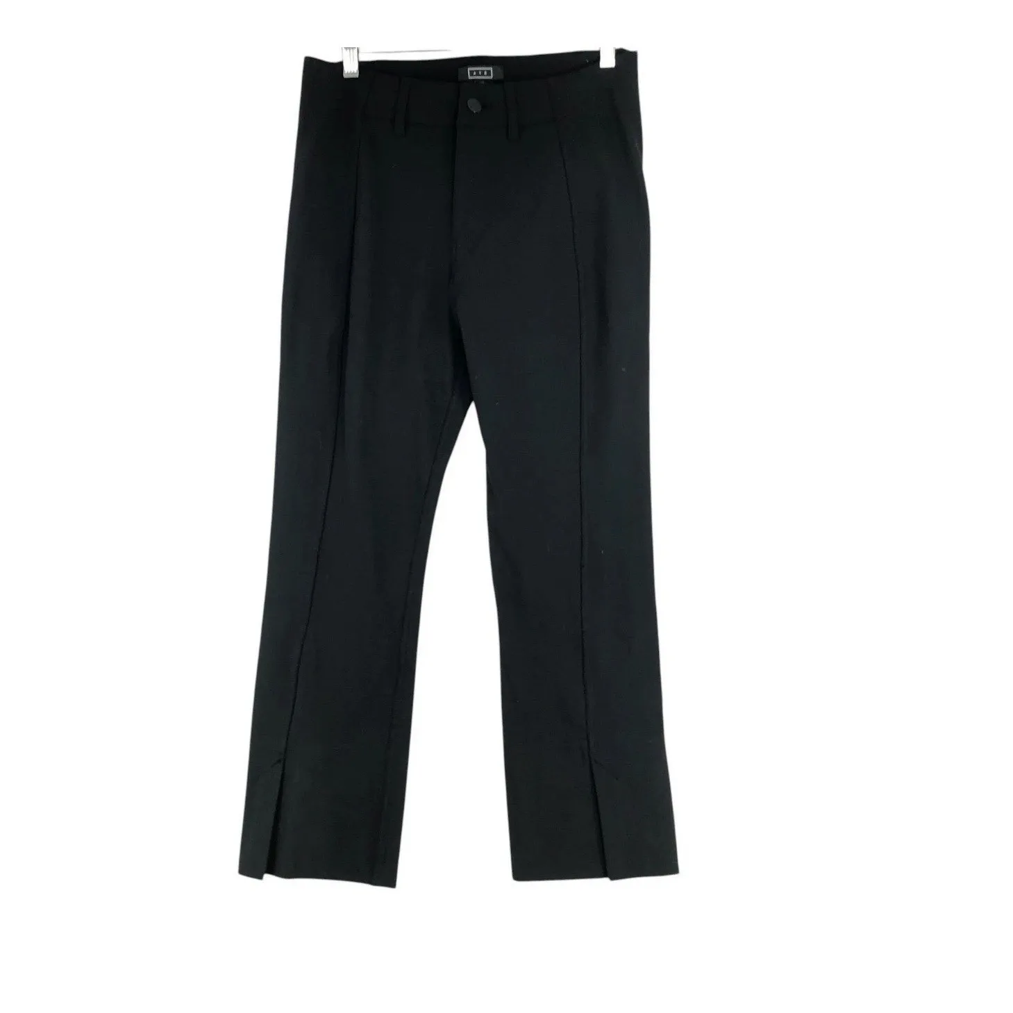 AYR Womens 8 The Sizzle Front Seam Stretch Crop Split Cuff Black Pants Minimal - Image 3