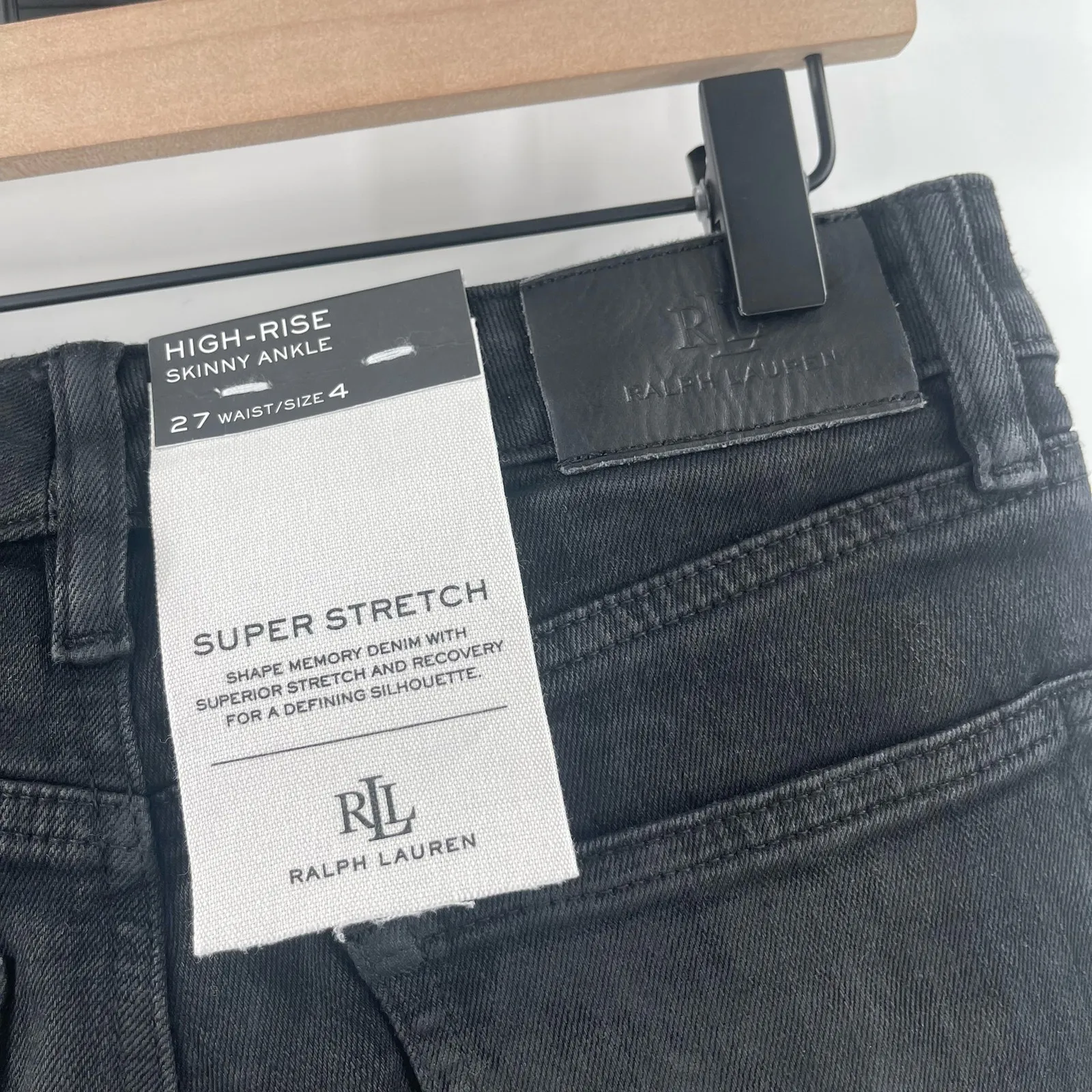 LAUREN RALPH LAUREN Jeans Size 27 / 4 NWT Denim High Rise Skinny Ankle Lace Up - Image 3